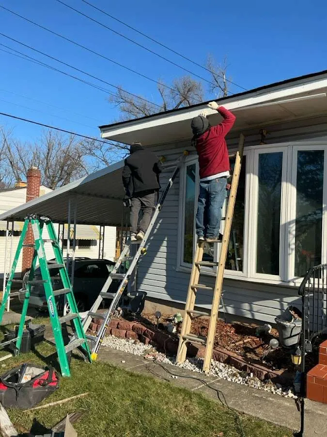 Restoration crew performing exterior repair in Easttown