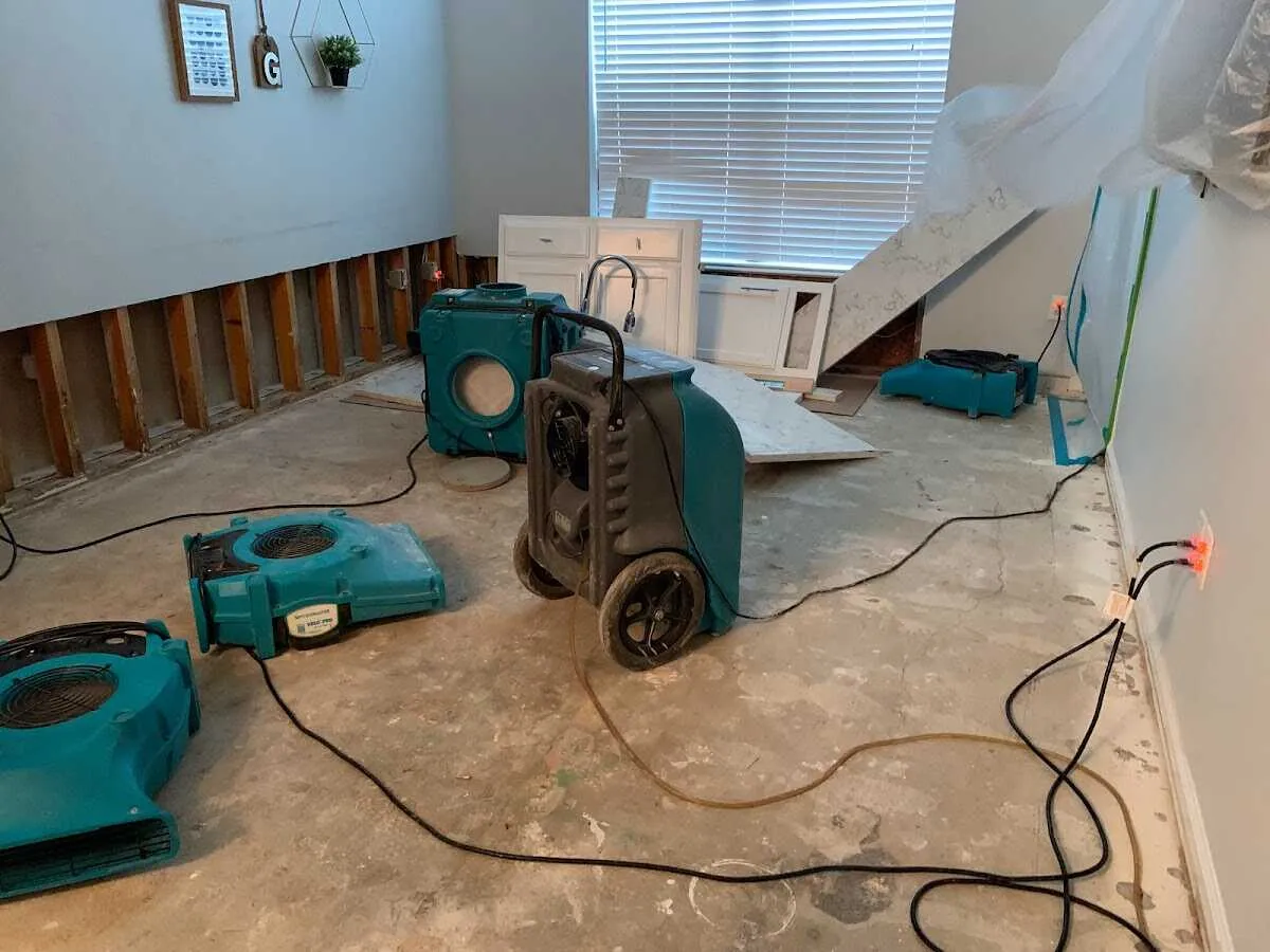 Dehumidifier in flood-cut room for Water Extraction & Removal in Easttown
